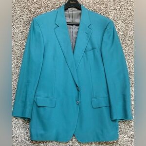 Neiman Marcus Ermenegildo Zegna Teal Single-Breasted Sport Coat/ Blazer